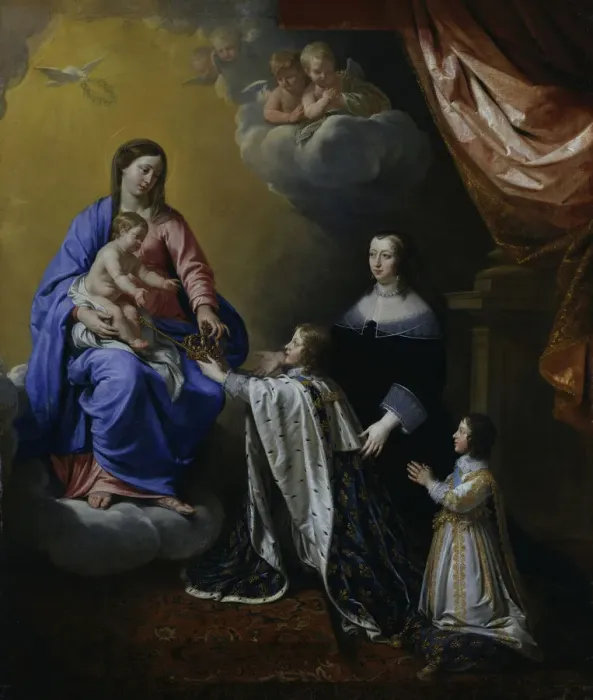 Framed Print : Louis XIV offers the Madonna a crown and sceptre, c. 1643 Framed Print : Louis XIV offers the Madonna a crown and sceptre, c. 1643