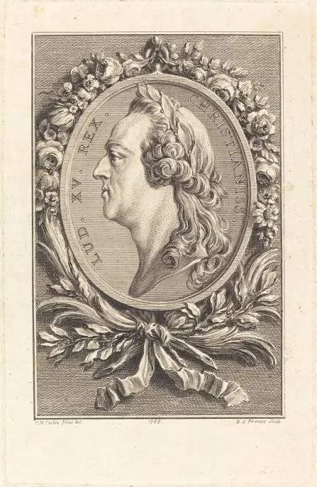 Framed Print : Louis XV, 1765. Creator: Benoit-Louis Prevost Framed Print : Louis XV, 1765. Creator: Benoit-Louis Prevost