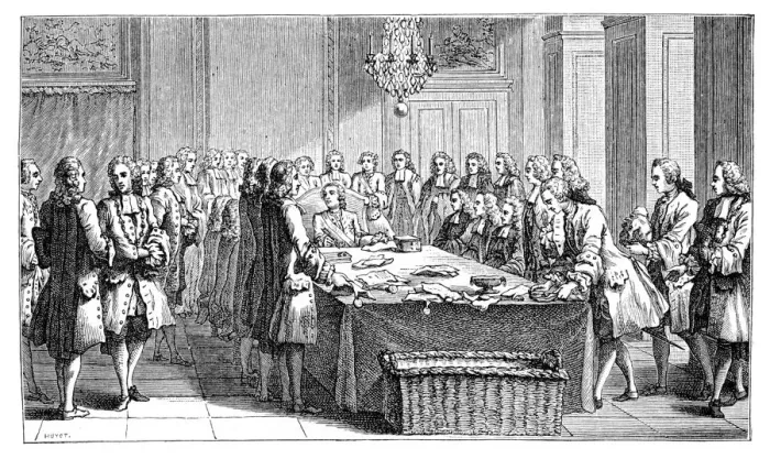 Framed Print : Louis XV Signing The New Treaty, 1757, (1885) Framed Print : Louis XV Signing The New Treaty, 1757, (1885)