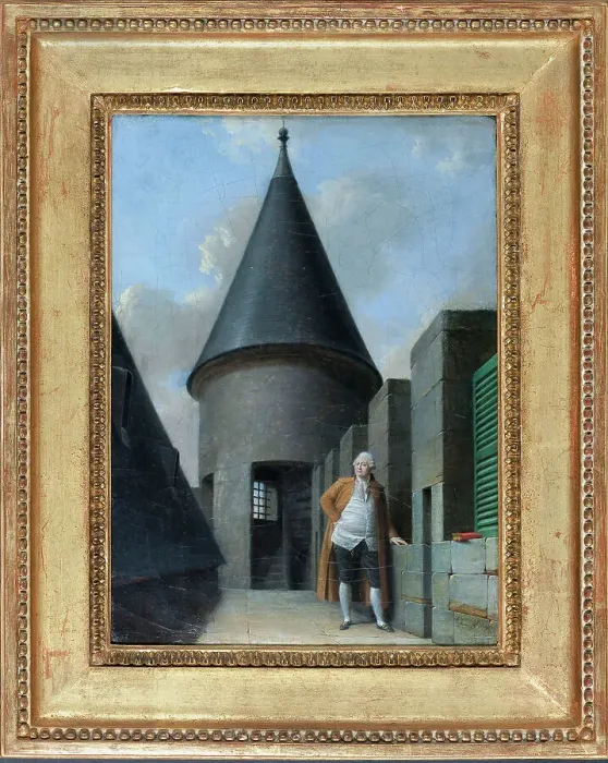 Framed Print : Louis XVI at the temple, 1814. Creator: Jean-Franois Garnerey Framed Print : Louis XVI at the temple, 1814. Creator: Jean-Franois Garnerey