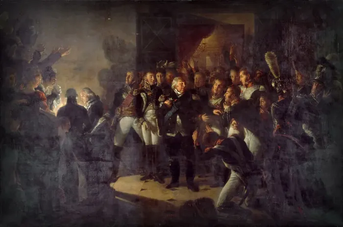 Framed Print : Louis XVIII left the Tuileries on the Night of March 20, 1815. Artist: Gros, Antoine Jean, Baron (1771-1835) Framed Print : Louis XVIII left the Tuileries on the Night of March 20, 1815. Artist: Gros, Antoine Jean, Baron (1771-1835)