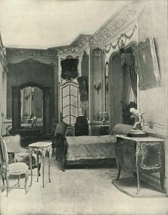 Framed Print : Louis XVs bedchamber, carried out by Maison Soubrier, (1903). Creator: Unknown Framed Print : Louis XVs bedchamber, carried out by Maison Soubrier, (1903). Creator: Unknown