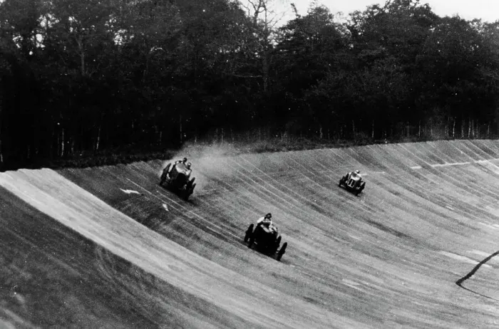 Framed Print : Louis Zborowski passing Humphrey Cook's Ballot by skidding above him, Brooklands Framed Print : Louis Zborowski passing Humphrey Cook's Ballot by skidding above him, Brooklands