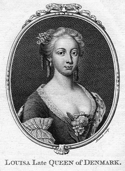 Louisa, Queen of Denmark. Artist: Aliamet