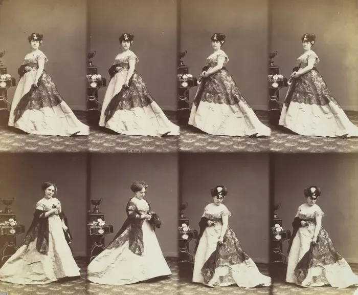 Framed Print : Louise Abigdon, 1866. Creator: Andre-Adolphe-Eugene Disderi Framed Print : Louise Abigdon, 1866. Creator: Andre-Adolphe-Eugene Disderi