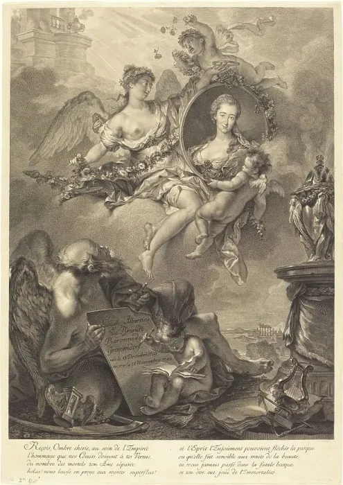 Framed Print : Louise Albertine de Brandt, Baroness von Grapendorf. Creator: Georg Friedrich Schmidt Framed Print : Louise Albertine de Brandt, Baroness von Grapendorf. Creator: Georg Friedrich Schmidt
