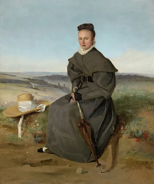 Framed Print : Louise Harduin, 1831. Creator: Jean-Baptiste-Camille Corot Framed Print : Louise Harduin, 1831. Creator: Jean-Baptiste-Camille Corot