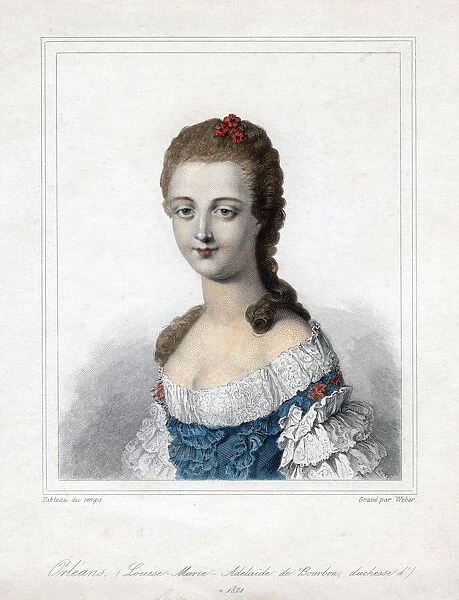 Louise Marie Adelaide de Bourbon-Penthievre, duchesse d Orleans, late 18th century, (1821). Artist: Weber