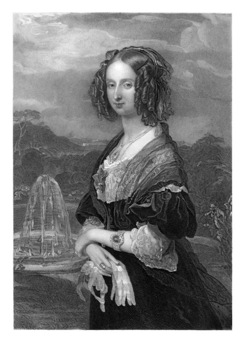 Framed Print : Louise-Marie, Queen of the Belgians. Artist: H Robinson Framed Print : Louise-Marie, Queen of the Belgians. Artist: H Robinson