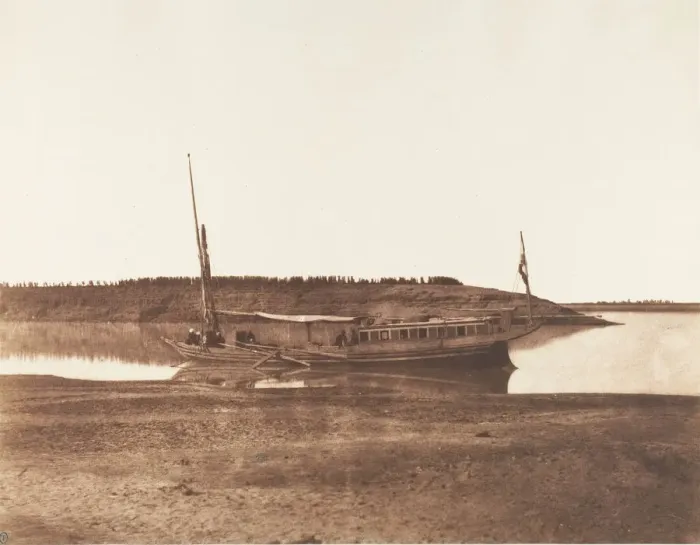 Framed Print : Louksor, Petit Bras du Nil - Barque de Voyageurs, 1851-52. Creator: Felix Teynard Framed Print : Louksor, Petit Bras du Nil - Barque de Voyageurs, 1851-52. Creator: Felix Teynard