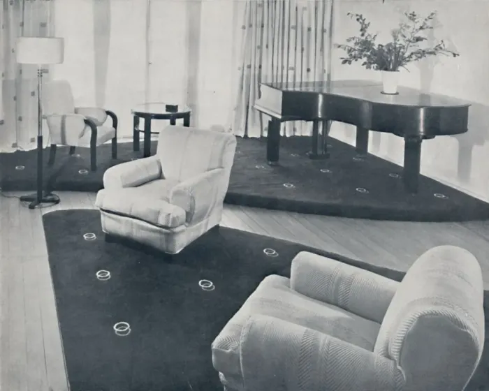 Framed Print : A lounge, designed and carried out by Ian Henderson & Co. London, 1935 Framed Print : A lounge, designed and carried out by Ian Henderson & Co. London, 1935