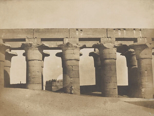 Louqsor, grande colonnade du palais, 1849-51. Creator: Maxime du Camp