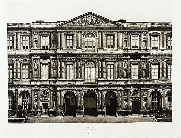 Louvre, cour intèrieure, c.1856. Creator: Edouard Baldus