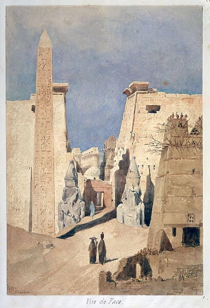 Louxor, from the front, 19th century. Artist: FH Naudin
