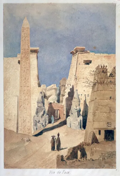 Framed Print : Louxor, from the front, 19th century. Artist: FH Naudin Framed Print : Louxor, from the front, 19th century. Artist: FH Naudin