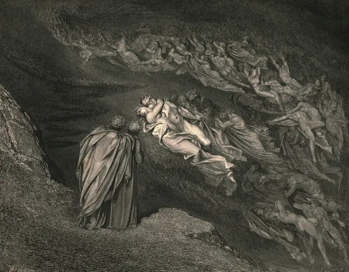 Framed Print : Love brought us to one death: Caina waits the soul, who split our life, c1890. Creator Framed Print : Love brought us to one death: Caina waits the soul, who split our life, c1890. Creator