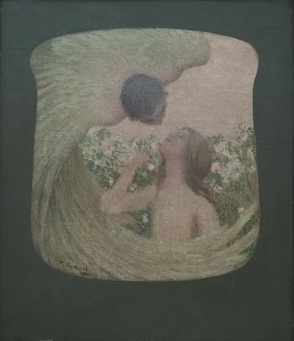 Framed Print : The Love, c. 1900 Framed Print : The Love, c. 1900