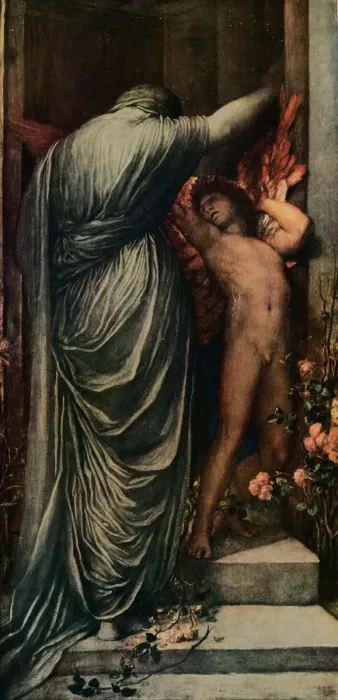 Framed Print : Love and Death, c1877, (1917). Artist: George Frederick Watts Framed Print : Love and Death, c1877, (1917). Artist: George Frederick Watts