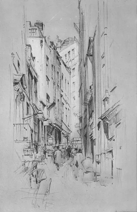 Framed Print : Love Lane, showing the entrance to Wrens house on the left, c1902, (1903). Artist: Hedley Fitton Framed Print : Love Lane, showing the entrance to Wrens house on the left, c1902, (1903). Artist: Hedley Fitton