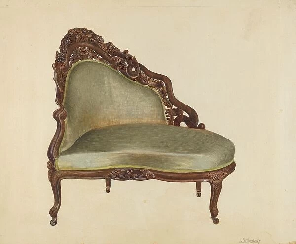 Love Seat, c. 1940. Creator: Joseph Rothenberg