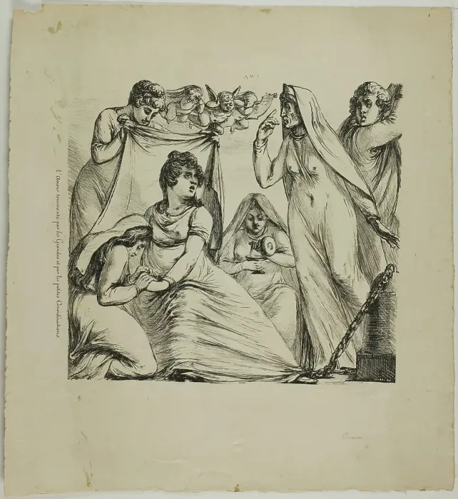 Framed Print : Love Tormented by Considerations Great and Small, 1817–20. Creator: Vivant Denon Framed Print : Love Tormented by Considerations Great and Small, 1817–20. Creator: Vivant Denon