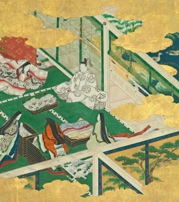 Framed Print : A Lovely Garland (Tamakazura), 17th century. Creator: Circle of Tosa Mitsuyoshi Framed Print : A Lovely Garland (Tamakazura), 17th century. Creator: Circle of Tosa Mitsuyoshi