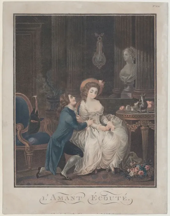 Framed Print : The Lover Heard, ca. 1785. Creator: Louis Marin Bonnet Framed Print : The Lover Heard, ca. 1785. Creator: Louis Marin Bonnet