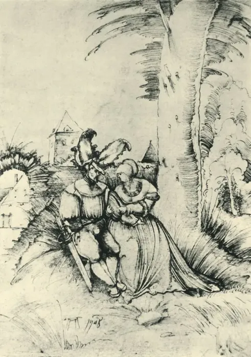 Framed Print : Lovers, 1508, (1943). Creator: Albrecht Altdorfer Framed Print : Lovers, 1508, (1943). Creator: Albrecht Altdorfer