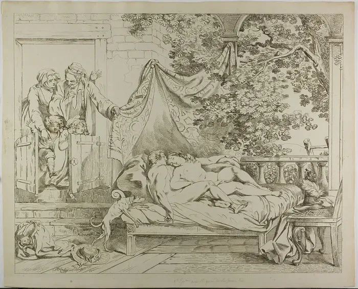 Framed Print : The Lovers, 1799. Creator: Johann Heinrich Ramberg Framed Print : The Lovers, 1799. Creator: Johann Heinrich Ramberg