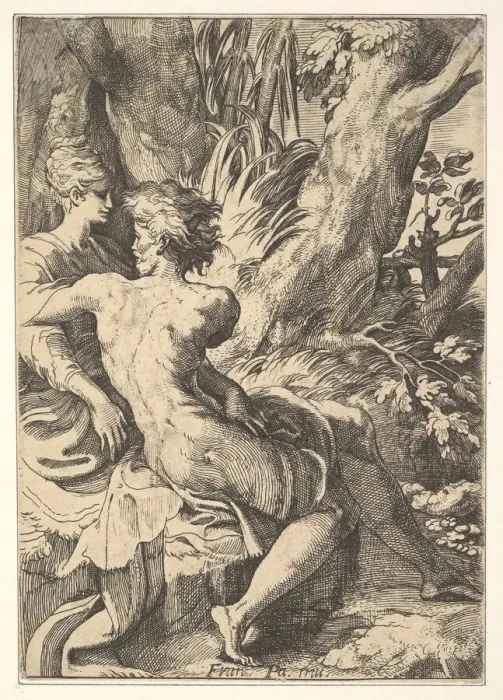 Framed Print : The Lovers, 17th century. Creator: Unknown Framed Print : The Lovers, 17th century. Creator: Unknown