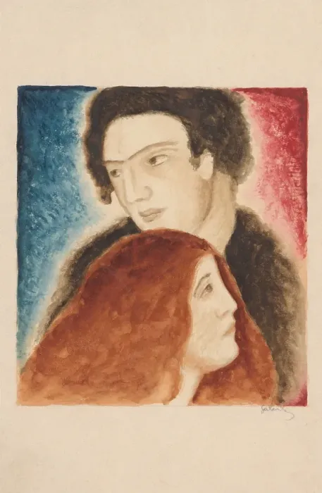 Framed Print : Lovers, 1920-1930. Creator: Mikulas Galanda Framed Print : Lovers, 1920-1930. Creator: Mikulas Galanda