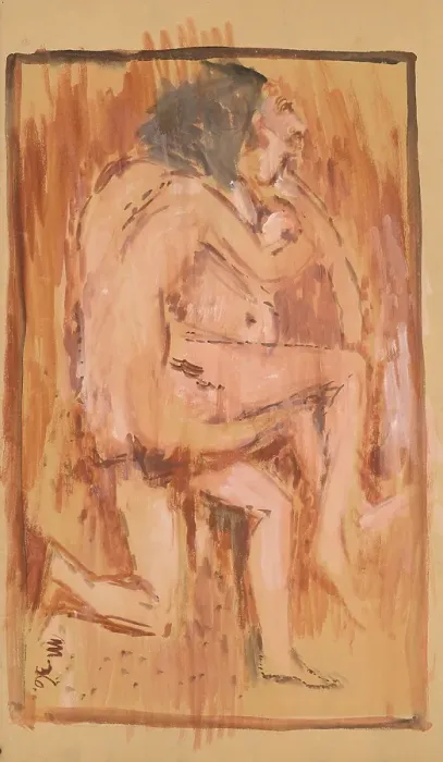 Framed Print : Lovers, 1936. Creator: Cyprian Majernik Framed Print : Lovers, 1936. Creator: Cyprian Majernik