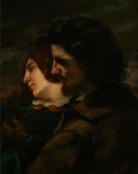 Framed Print : Lovers in the Countryside (Les Amants dans la campagne), 1844. Creator: Courbet, Gustave (1819-1877) Framed Print : Lovers in the Countryside (Les Amants dans la campagne), 1844. Creator: Courbet, Gustave (1819-1877)