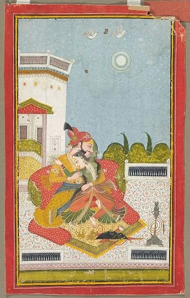 Lovers Embracing (Raga Malkaus), c. 1760. Creator: Unknown