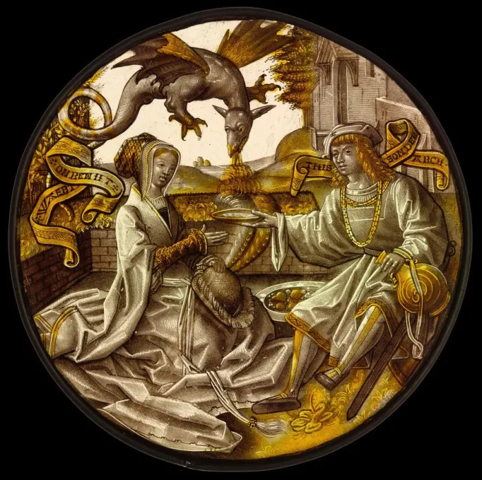 Framed Print : Lovers in a Garden, Netherlands, 1520 / 30. Creator: Unknown Framed Print : Lovers in a Garden, Netherlands, 1520 / 30. Creator: Unknown