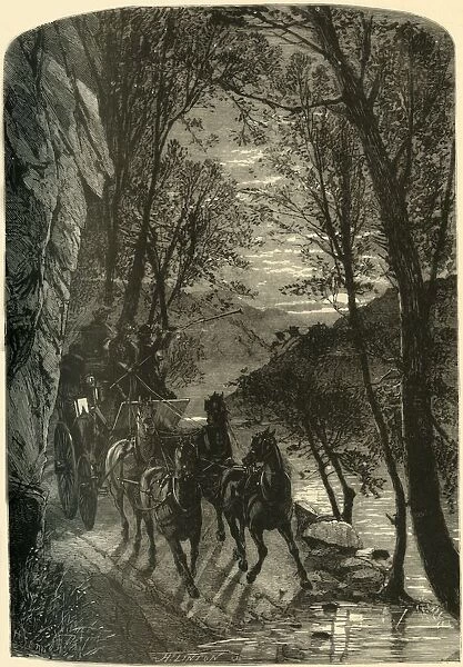 The Lovers Leap - Approach By Night, 1872. Creator: Henry Duff Linton