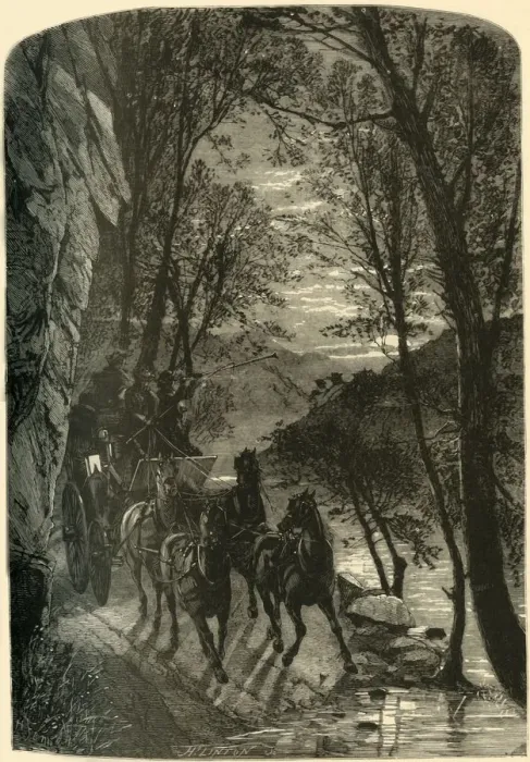 Framed Print : The Lovers Leap - Approach By Night, 1872. Creator: Henry Duff Linton Framed Print : The Lovers Leap - Approach By Night, 1872. Creator: Henry Duff Linton