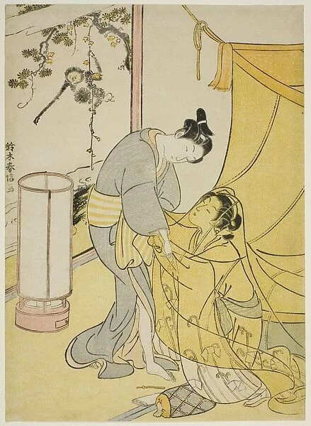 Lovers Parting at Dawn, c. 1767  /  68. Creator: Suzuki Harunobu