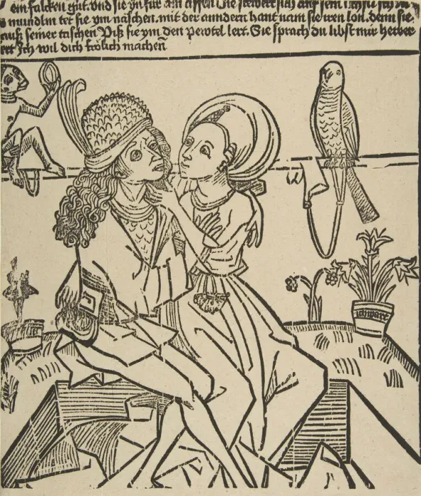 Framed Print : Lovers (Schr. 1976), 15th century. 15th century. Creator: Anon