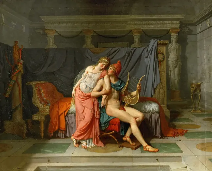 Framed Print : The Loves of Helen and Paris. Artist: David, Jacques Louis (1748-1825)