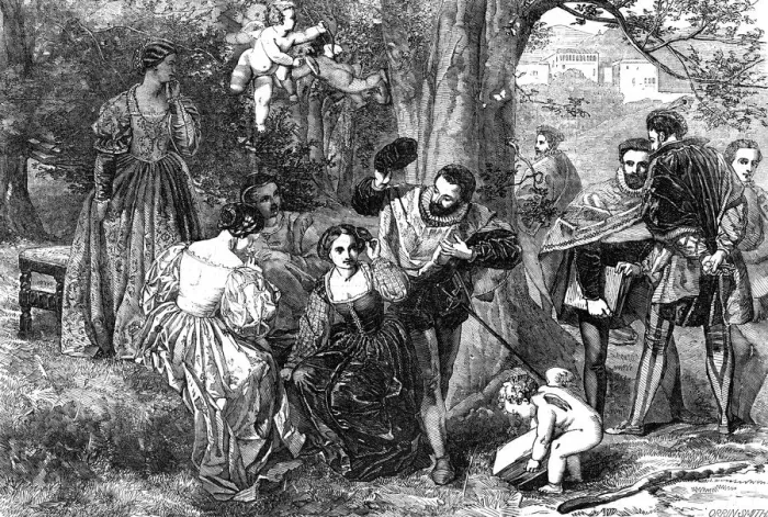 Framed Print : Loves Labours Lost, 1856. Artist: Orrin Smith Framed Print : Loves Labours Lost, 1856. Artist: Orrin Smith