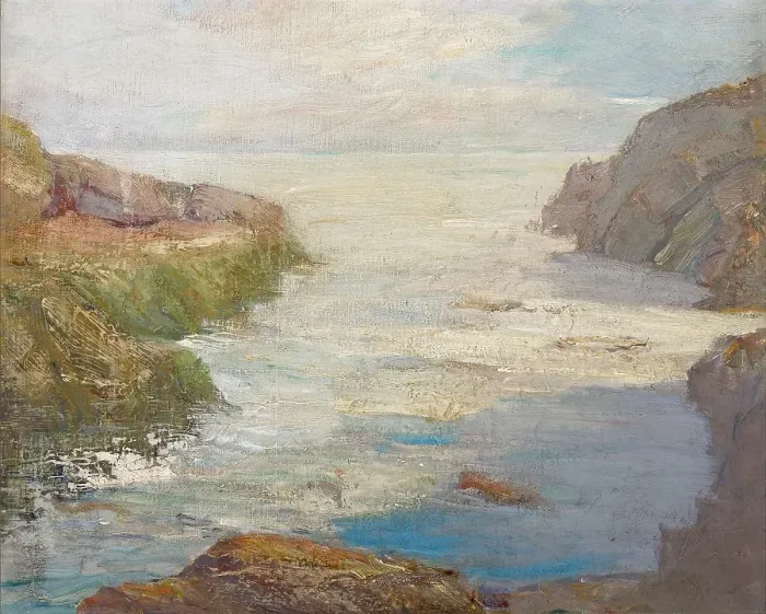Framed Print : At Low Tide, 1841-1930. Creator: Susan M Ketcham Framed Print : At Low Tide, 1841-1930. Creator: Susan M Ketcham
