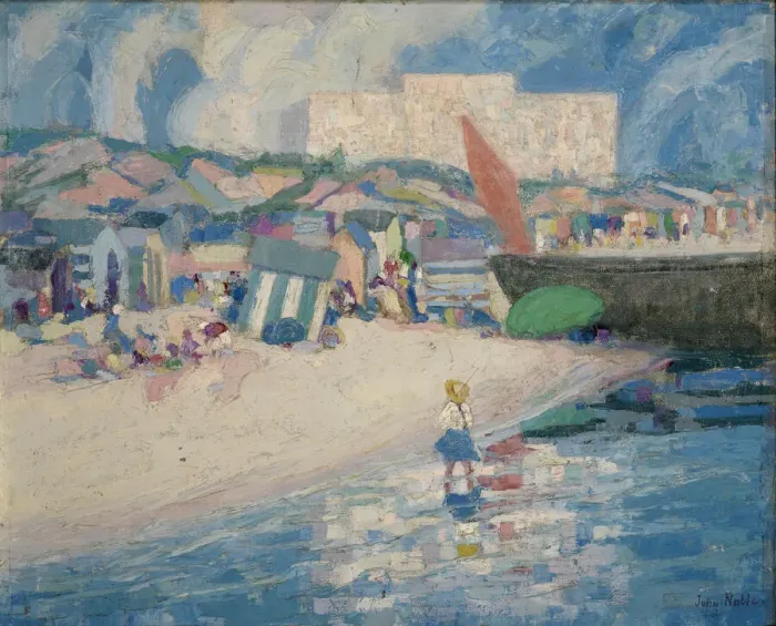 Framed Print : Low Tide (recto of 1929. 6. 79B), ca. 1925-1929. Creator: John Noble Framed Print : Low Tide (recto of 1929. 6. 79B), ca. 1925-1929. Creator: John Noble