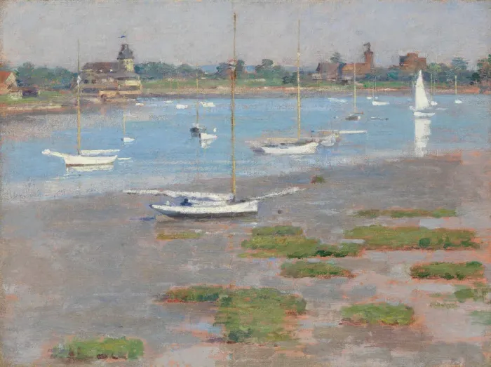 Framed Print : Low Tide, Riverside Yacht Club, 1894. Creator: Theodore Robinson Framed Print : Low Tide, Riverside Yacht Club, 1894. Creator: Theodore Robinson