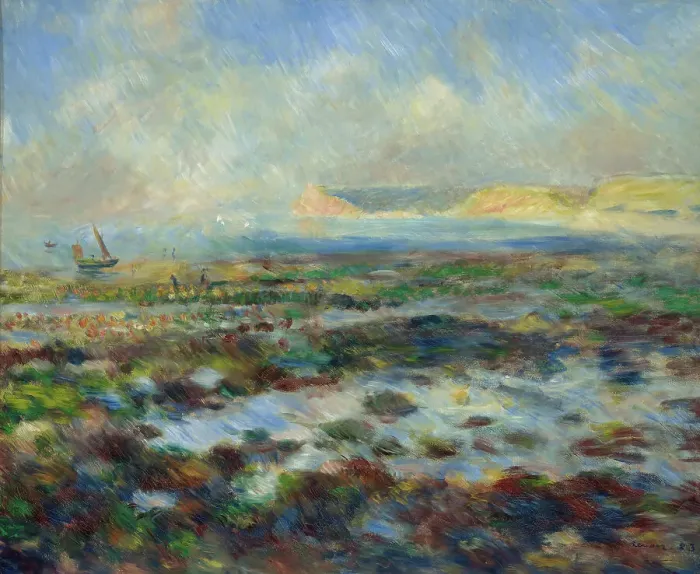 Framed Print : Low Tide, Yport, 1883. Creator: Pierre-Auguste Renoir Framed Print : Low Tide, Yport, 1883. Creator: Pierre-Auguste Renoir