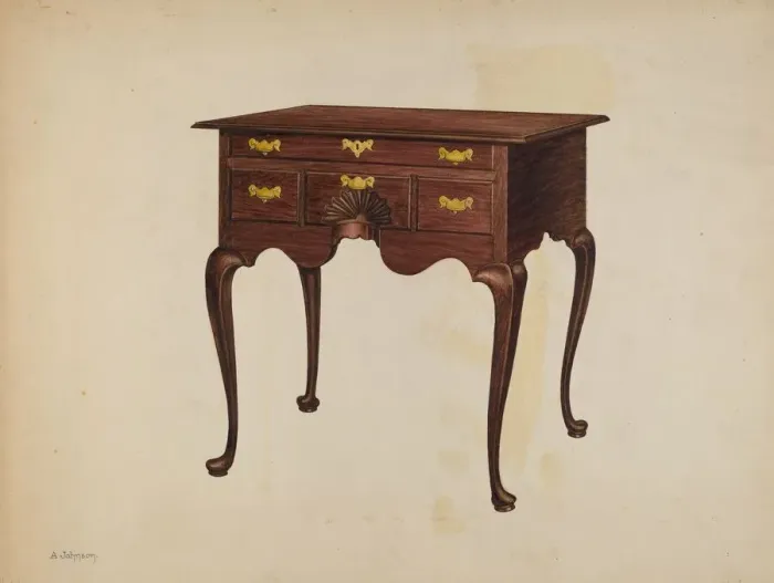 Framed Print : Lowboy, c. 1936. Creator: Arthur Johnson Framed Print : Lowboy, c. 1936. Creator: Arthur Johnson