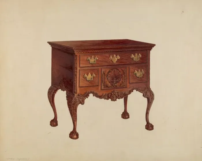 Framed Print : Lowboy, c. 1938. Creator: Isadore Goldberg Framed Print : Lowboy, c. 1938. Creator: Isadore Goldberg