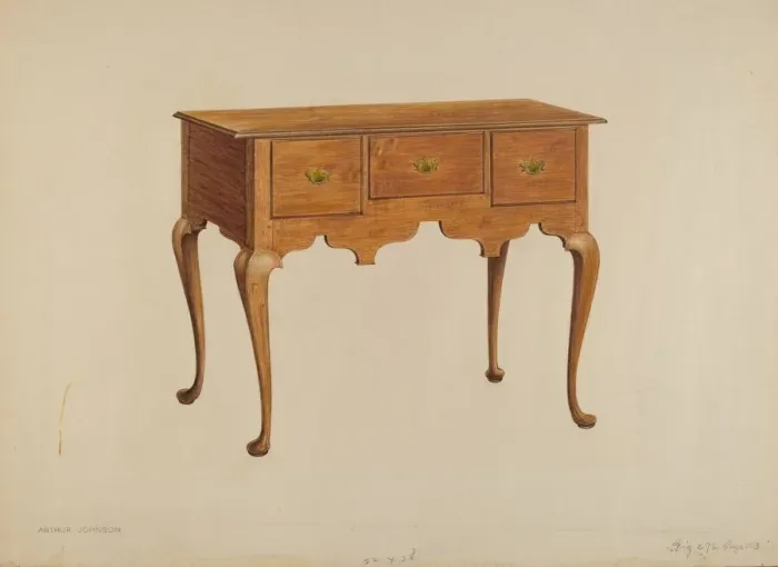 Framed Print : Lowboy, c. 1939. Creator: Arthur Johnson Framed Print : Lowboy, c. 1939. Creator: Arthur Johnson