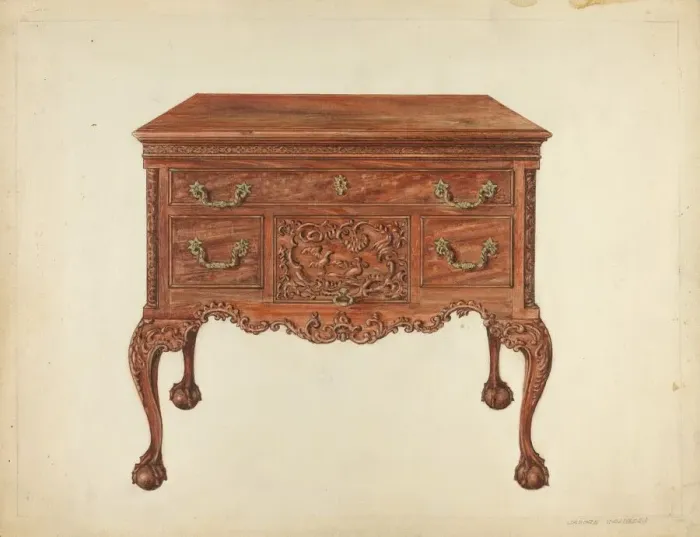 Framed Print : Lowboy, c. 1953. Creator: Isadore Goldberg Framed Print : Lowboy, c. 1953. Creator: Isadore Goldberg
