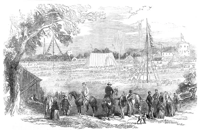 Framed Print : The Lower Canadian Agricultural Exhibition, 1854. Creator: Unknown Framed Print : The Lower Canadian Agricultural Exhibition, 1854. Creator: Unknown